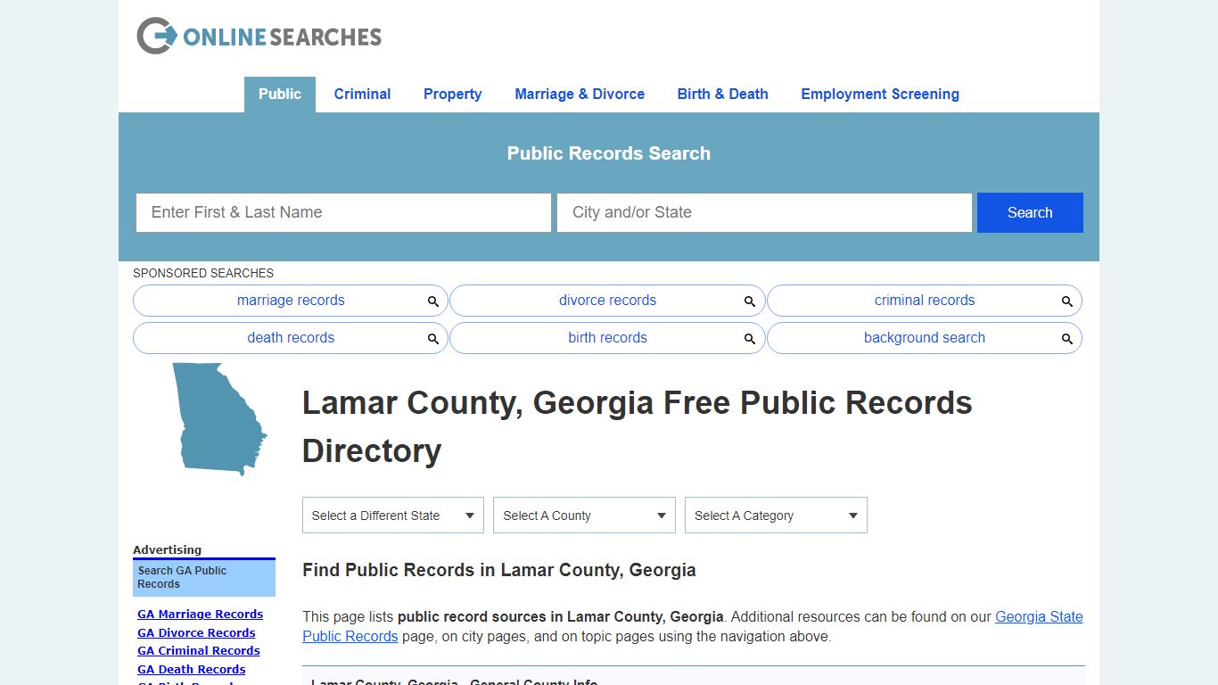 Lamar County, Georgia Public Records Directory - OnlineSearches.com