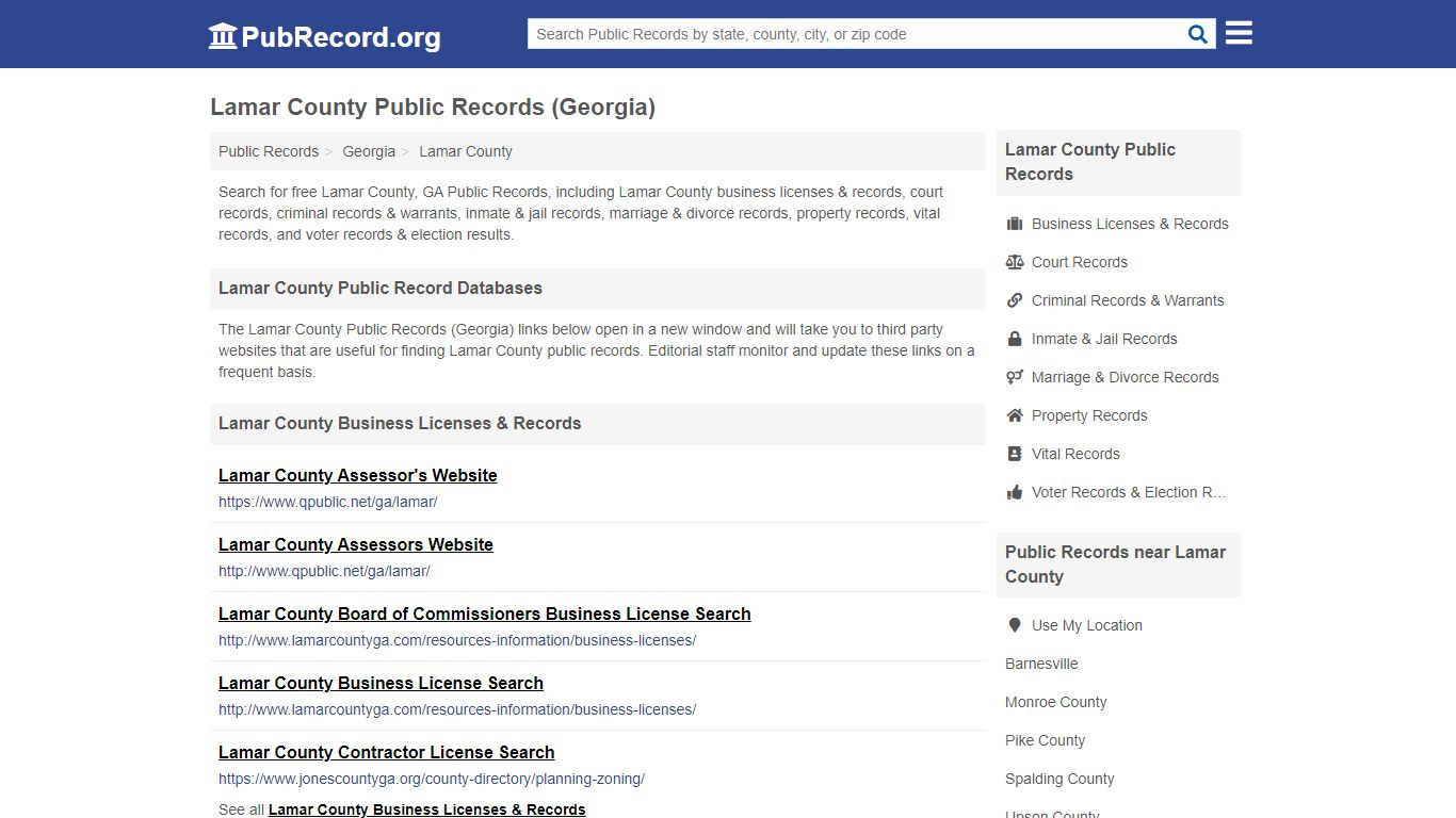 Free Lamar County Public Records (Georgia Public Records) - PubRecord.org