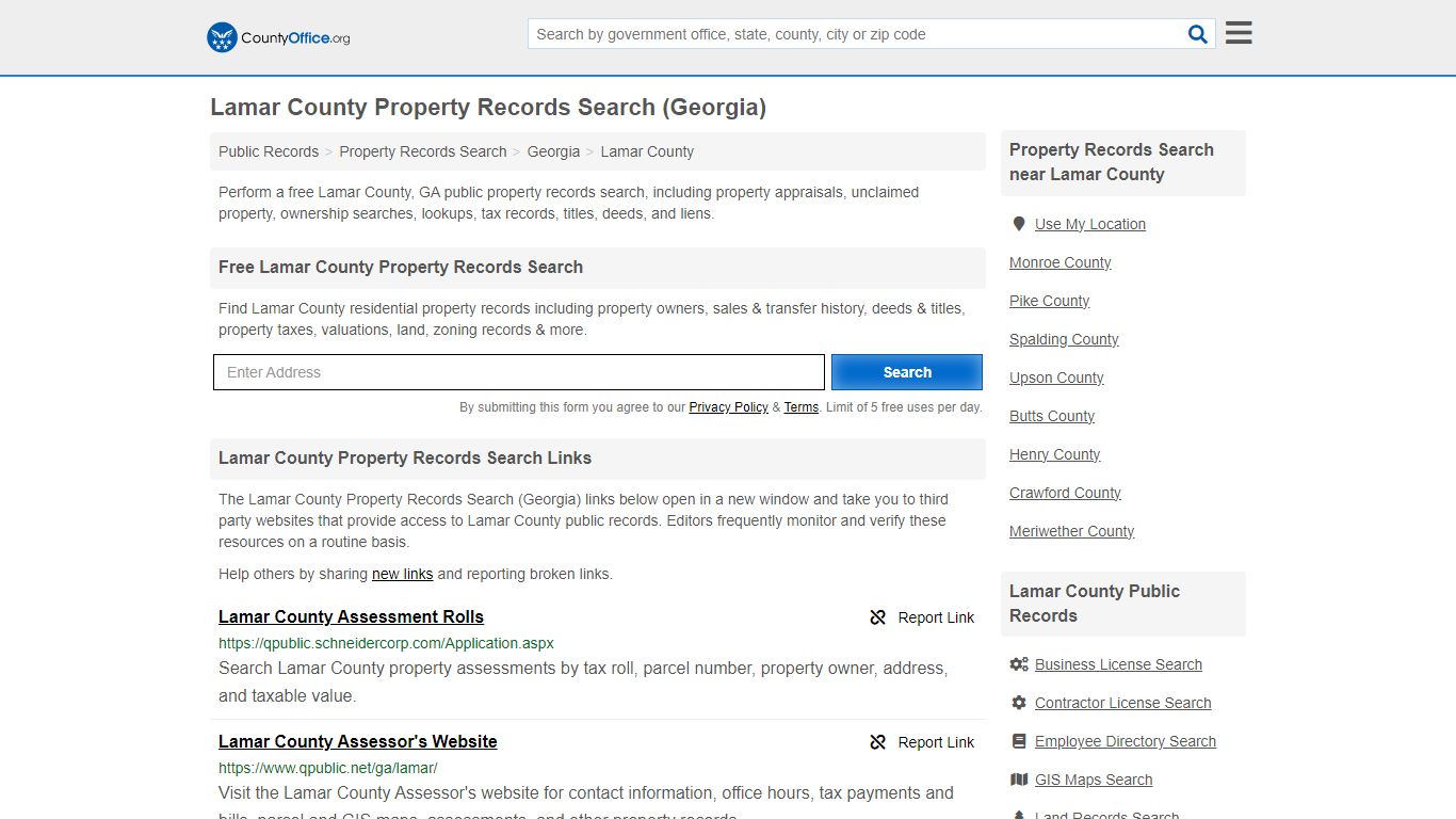 Lamar County Property Records Search (Georgia) - County Office